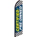 Certified Pre-Owned Blue Swooper Feather Flag