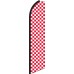 Checkered Red/White Swooper Feather Flag
