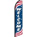 Welcome Patriotic Swooper Feather Flag