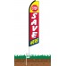 Stop Save Here Swooper Feather Flag