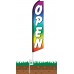 Open Rainbow Swooper Feather Flag