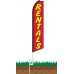 Rentals Red/Yellow Swooper Feather Flag