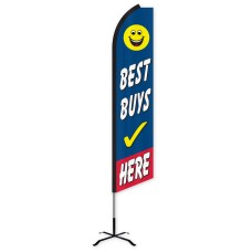 Best Buys Here Swooper Feather Flag