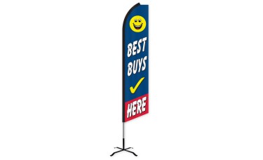 Best Buys Here Swooper Feather Flag