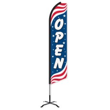 Open Patriotic Swooper Feather Flag