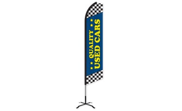 Quality Used Cars Blue Swooper Feather Flag