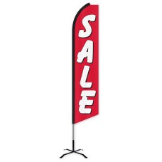 Sale (Red & White) Swooper Feather Flag