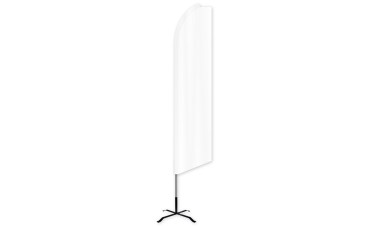 Solid White Swooper Feather Flag