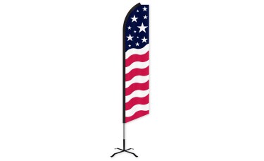 Stars & Bars Swooper Feather Flag