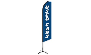 Used Cars (Blue & White) Swooper Feather Flag