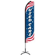 Used Cars Patriotic Swooper Feather Flag