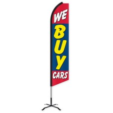 We Buy Cars Swooper Feather Flag