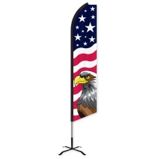 Stars & Bars Eagle Swooper Feather Flag