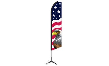 Stars & Bars Eagle Swooper Feather Flag