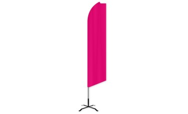 Solid Hot Pink Swooper Feather Flag