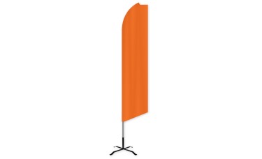 Solid Orange Swooper Feather Flag