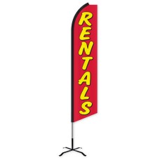 Rentals Red/Yellow Swooper Feather Flag