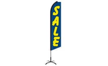 Sale (Blue & Yellow) Swooper Feather Flag