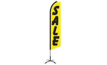 Sale (Yellow & Black) Swooper Feather Flag