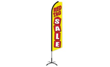 Red Tag Sale Swooper Feather Flag