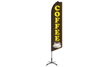 Coffee Swooper Feather Flag