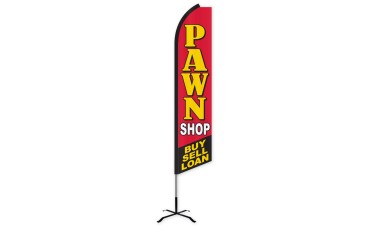 Pawn Shop - Buy, Sell, Loan Swooper Feather Flag