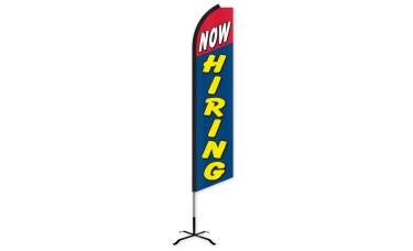 Now Hiring Swooper Feather Flag