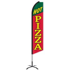 Hot Pizza Swooper Feather Flag