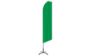 Solid Green Swooper Feather Flag