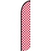 Checkered Red/White Wind-Free Feather Flag