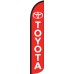 Toyota Red/White Wind-Free Feather Flag