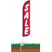 Sale (Red & White) Wind-Free Feather Flag