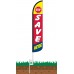 Stop Save Here Wind-Free Feather Flag