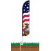 Stars & Bars Eagle Wind-Free Feather Flag