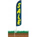 Sale (Blue & Yellow) Wind-Free Feather Flag