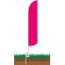 Solid Hot Pink Wind-Free Feather Flag