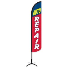 Auto Repair Wind-Free Feather Flag