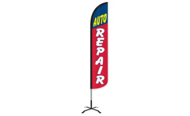 Auto Repair Wind-Free Feather Flag