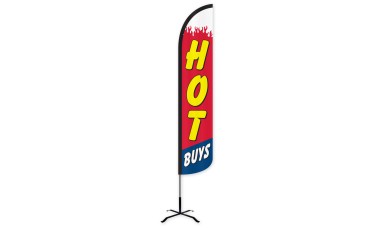 Hot Buys Wind-Free Feather Flag