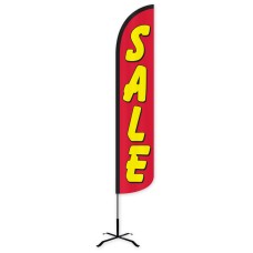 Sale (Red & Yellow) Wind-Free Feather Flag