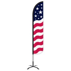 Stars & Bars Wind-Free Feather Flag