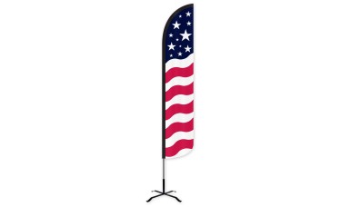 Stars & Bars Wind-Free Feather Flag