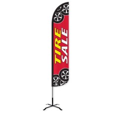 Tire Sale Wind-Free Feather Flag