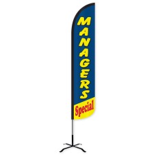 Managers Special Wind-Free Feather Flag