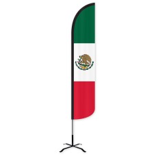 Mexico Wind-Free Feather Flag