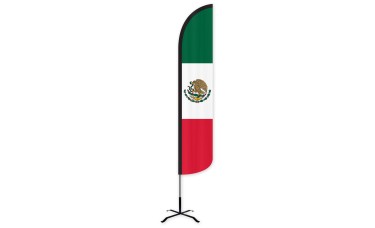 Mexico Wind-Free Feather Flag