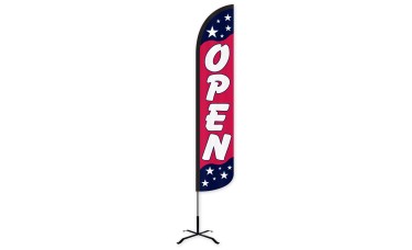 Open Americana Wind-Free Feather Flag