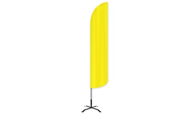 Solid Yellow Wind-Free Feather Flag