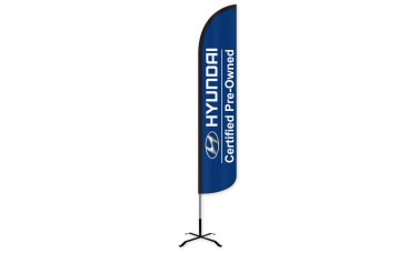 Hyundai Certified Wind-Free Feather Flag