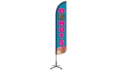 Donuts Wind-Free Feather Flag